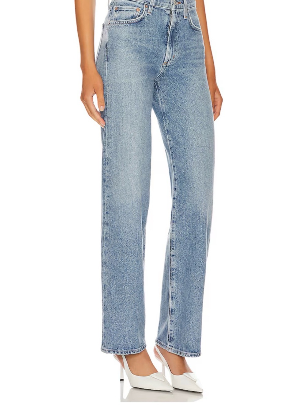 NWT Agolde Harper Crop Mid Rise Relaxed Straight color Moor